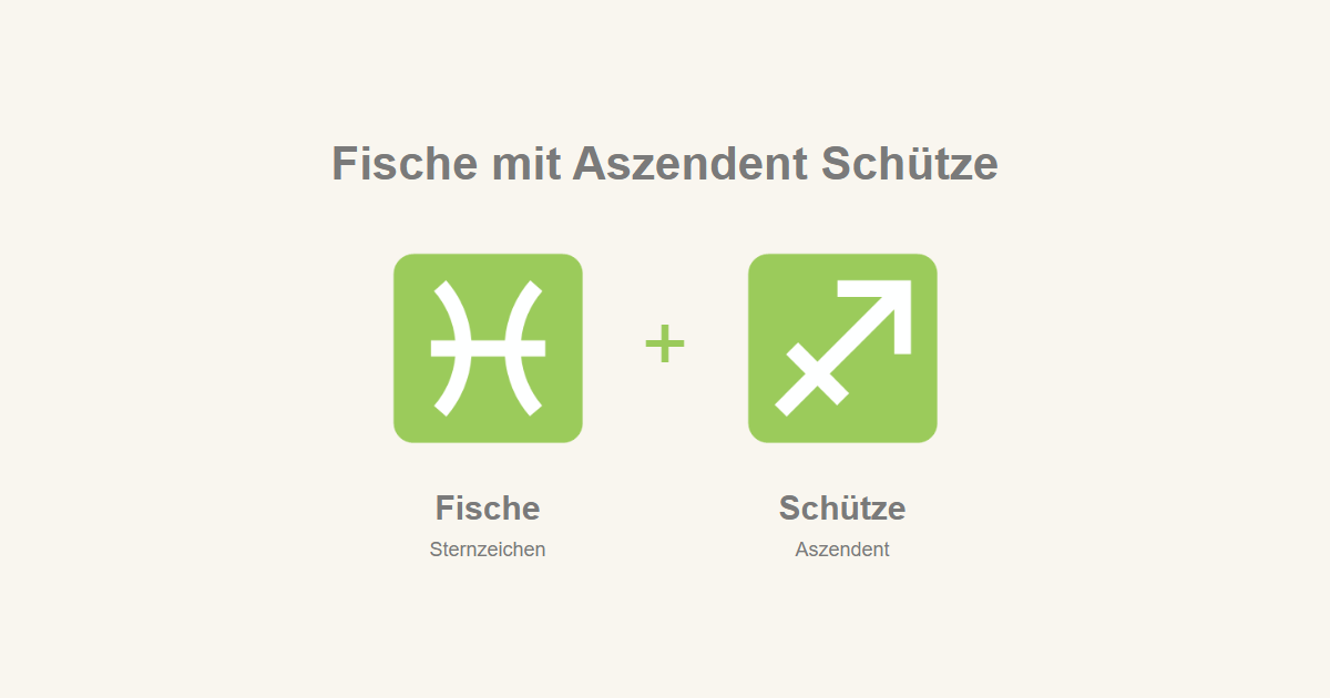 Fische als Sternzeichen und Schütze als Aszendent