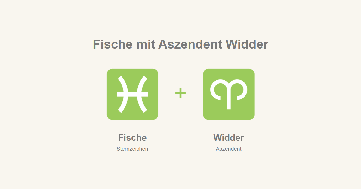 Fische als Sternzeichen und Widder als Aszendent