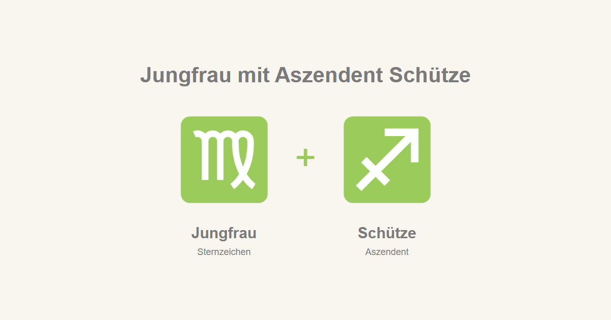 Jungfrau als Sternzeichen und Schütze als Aszendent