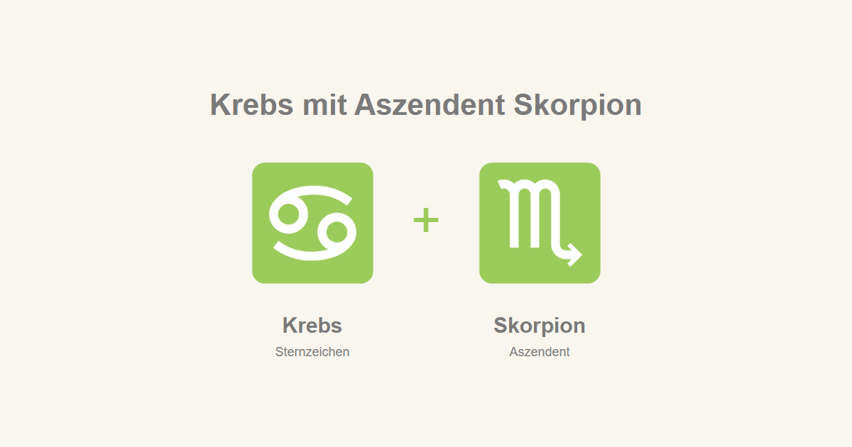 Krebs als Sternzeichen und Skorpion als Aszendent