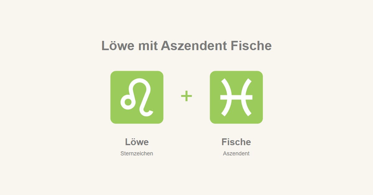 Löwe als Sternzeichen und Fische als Aszendent