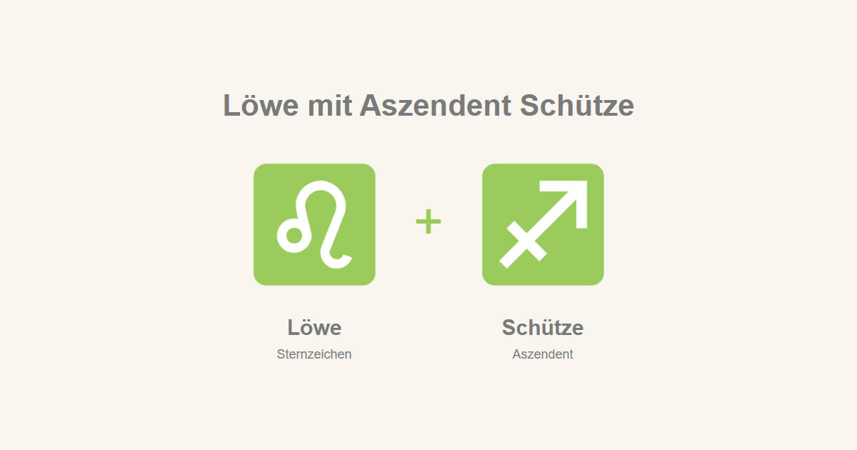 Löwe als Sternzeichen und Schütze als Aszendent