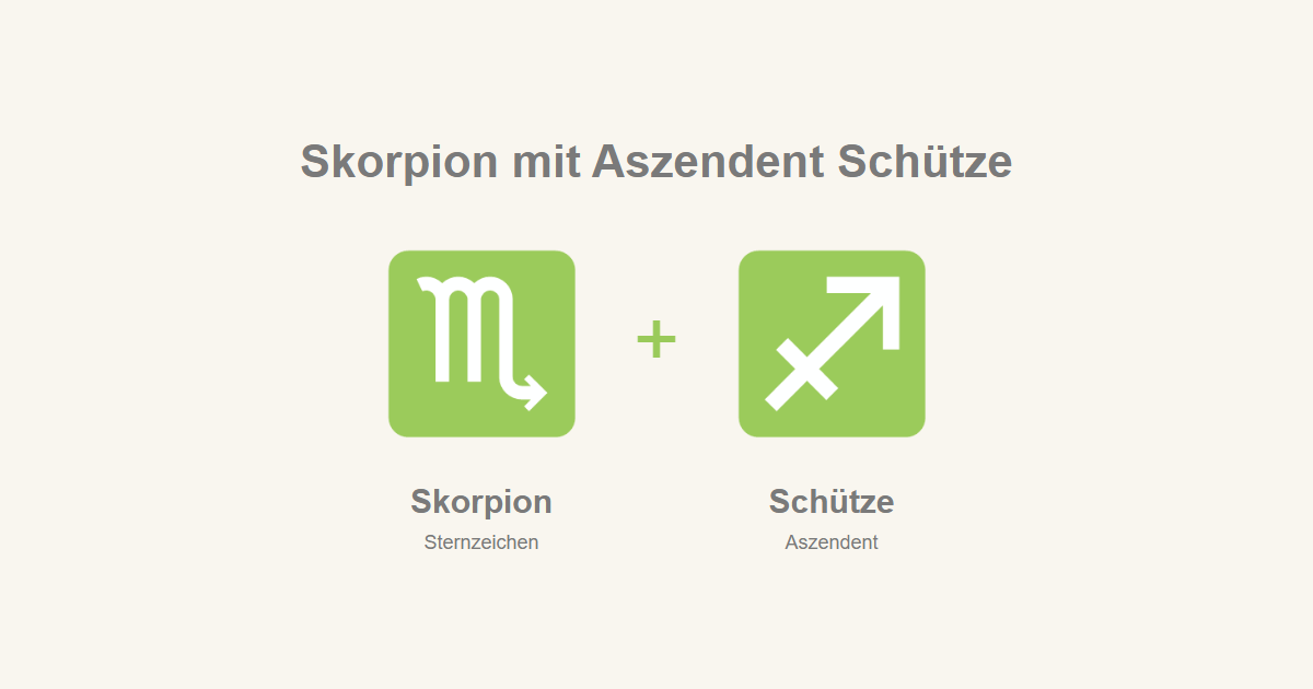 Skorpion als Sternzeichen und Schütze als Aszendent