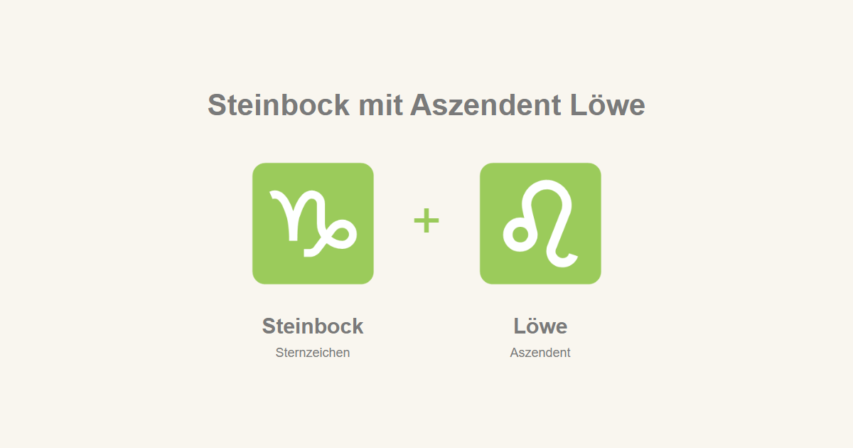Steinbock als Sternzeichen und Löwe als Aszendent