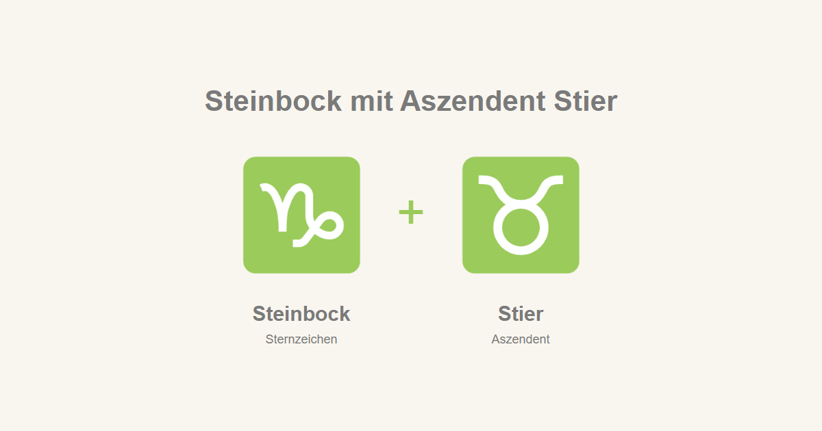 Steinbock als Sternzeichen und Stier als Aszendent
