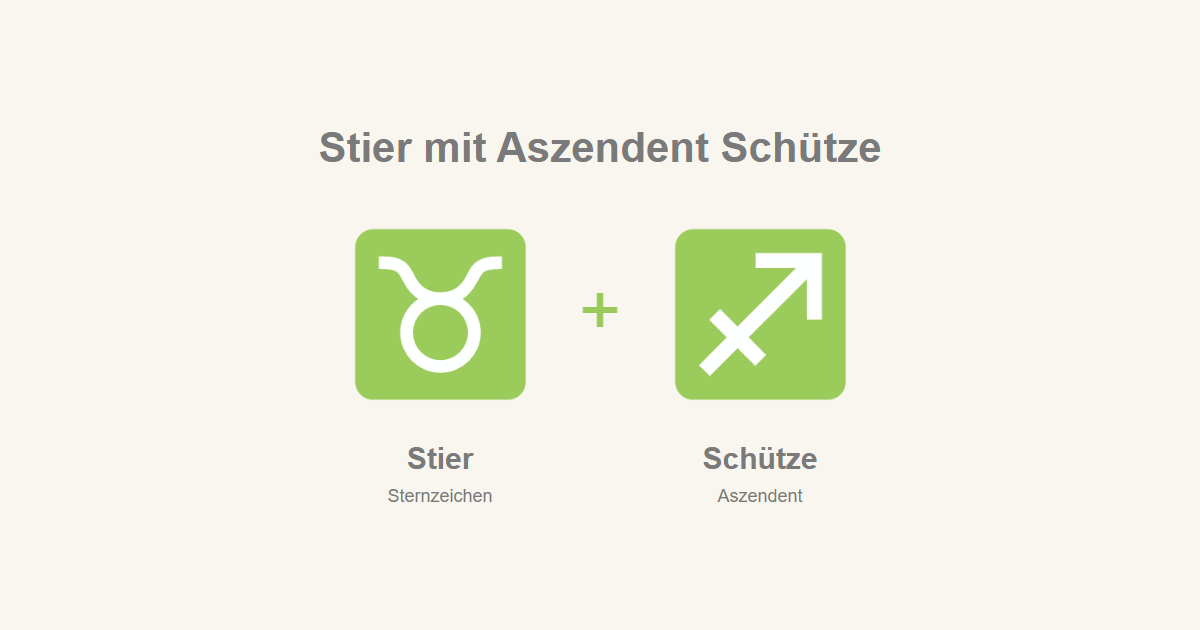 Stier als Sternzeichen und Schütze als Aszendent
