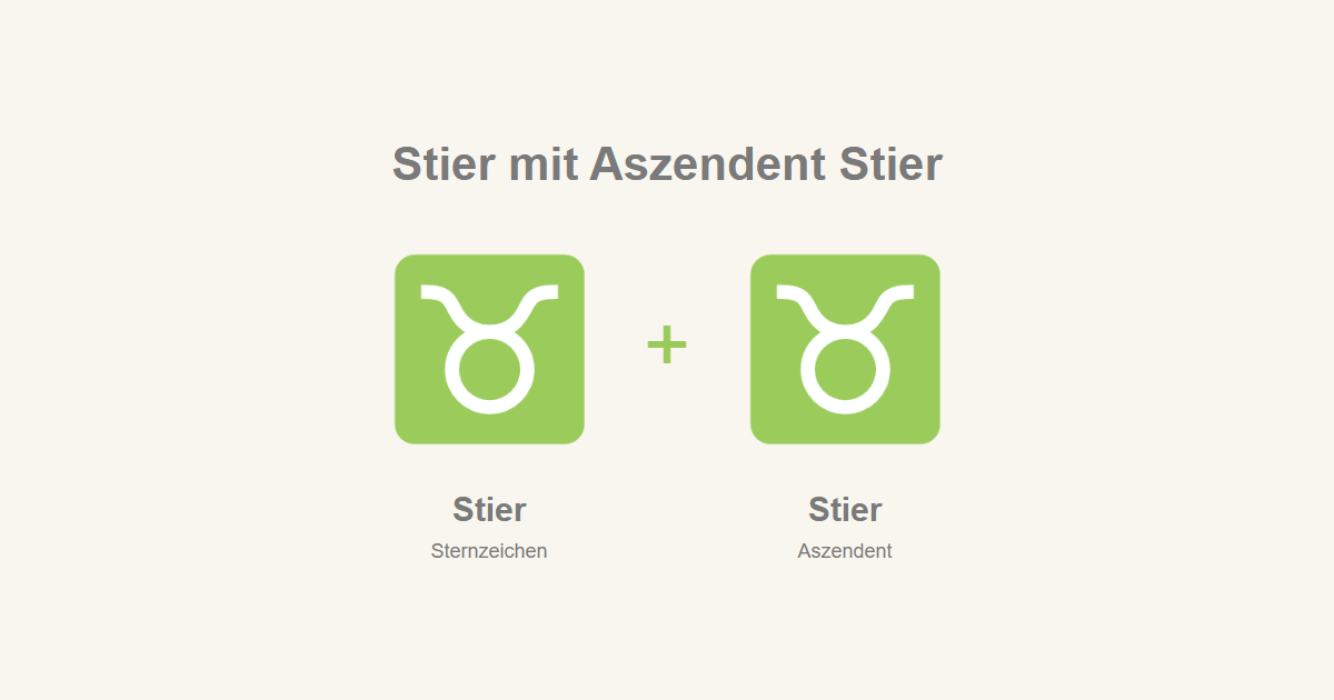 Stier als Sternzeichen und Stier als Aszendent