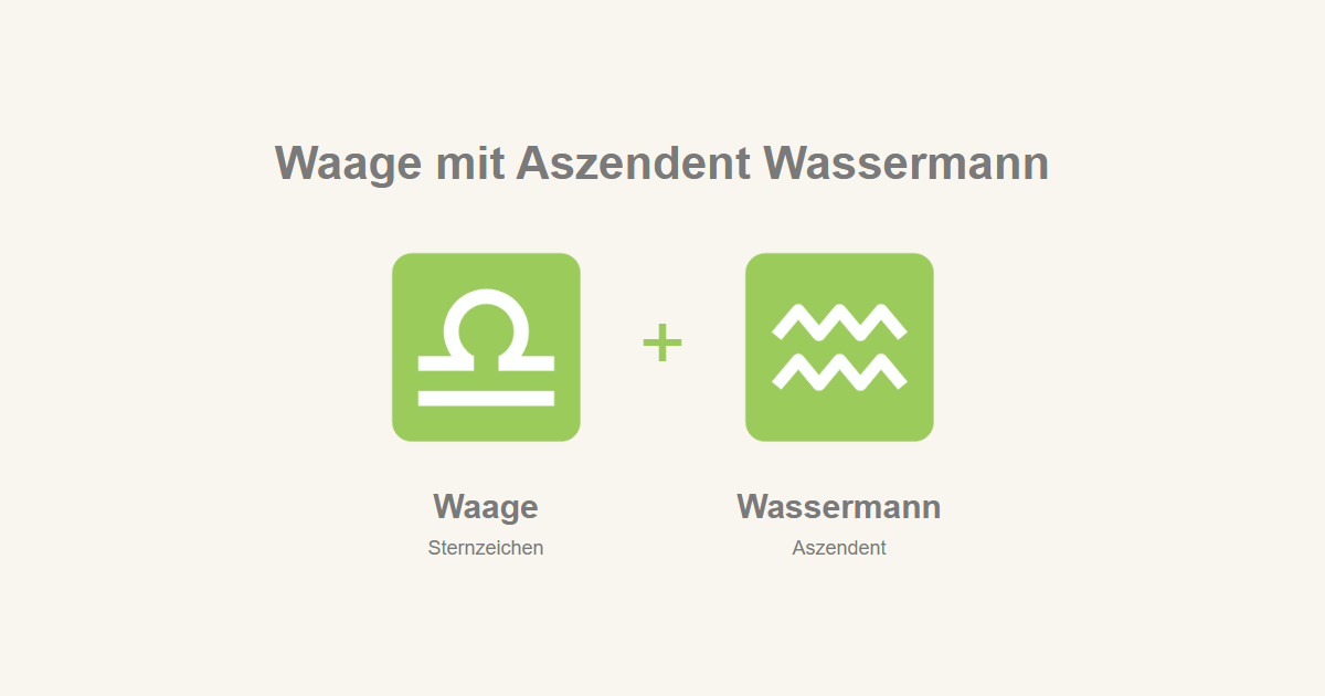 Waage als Sternzeichen und Wassermann als Aszendent