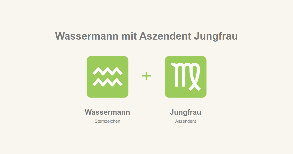 Wassermann als Sternzeichen und Jungfrau als Aszendent