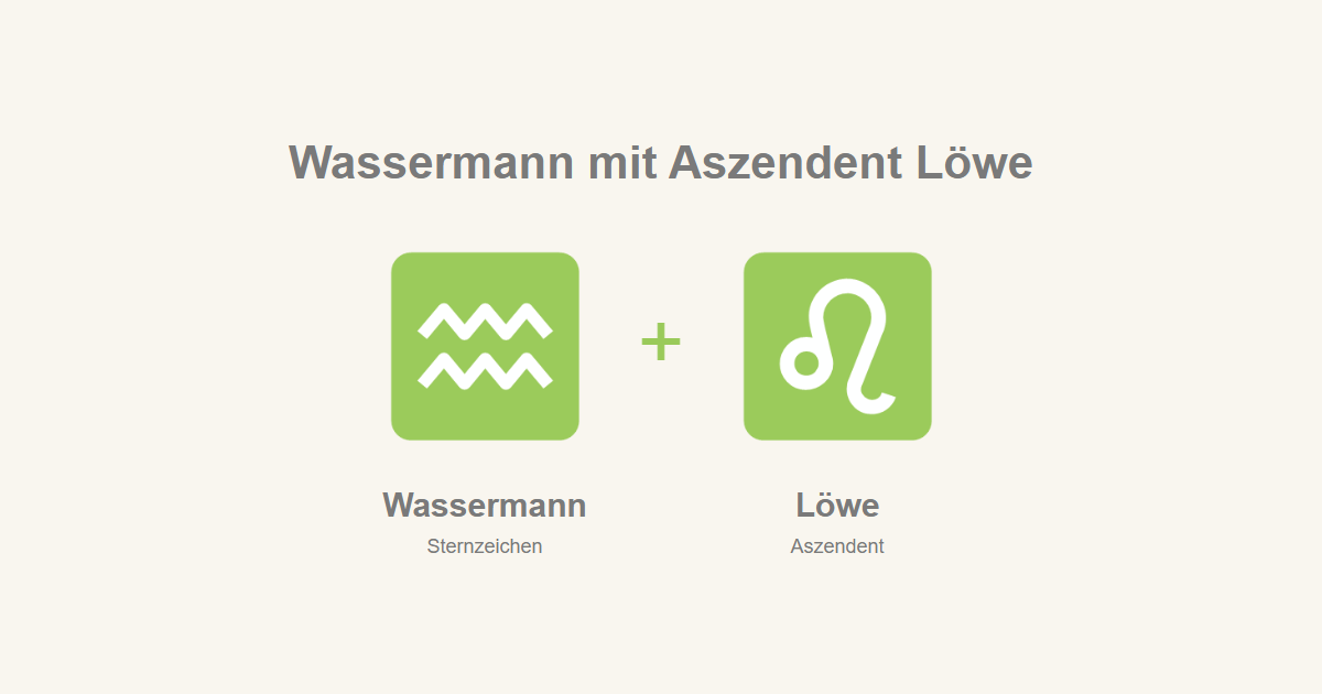 Wassermann als Sternzeichen und Löwe als Aszendent