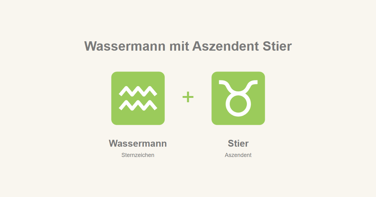 Wassermann als Sternzeichen und Stier als Aszendent