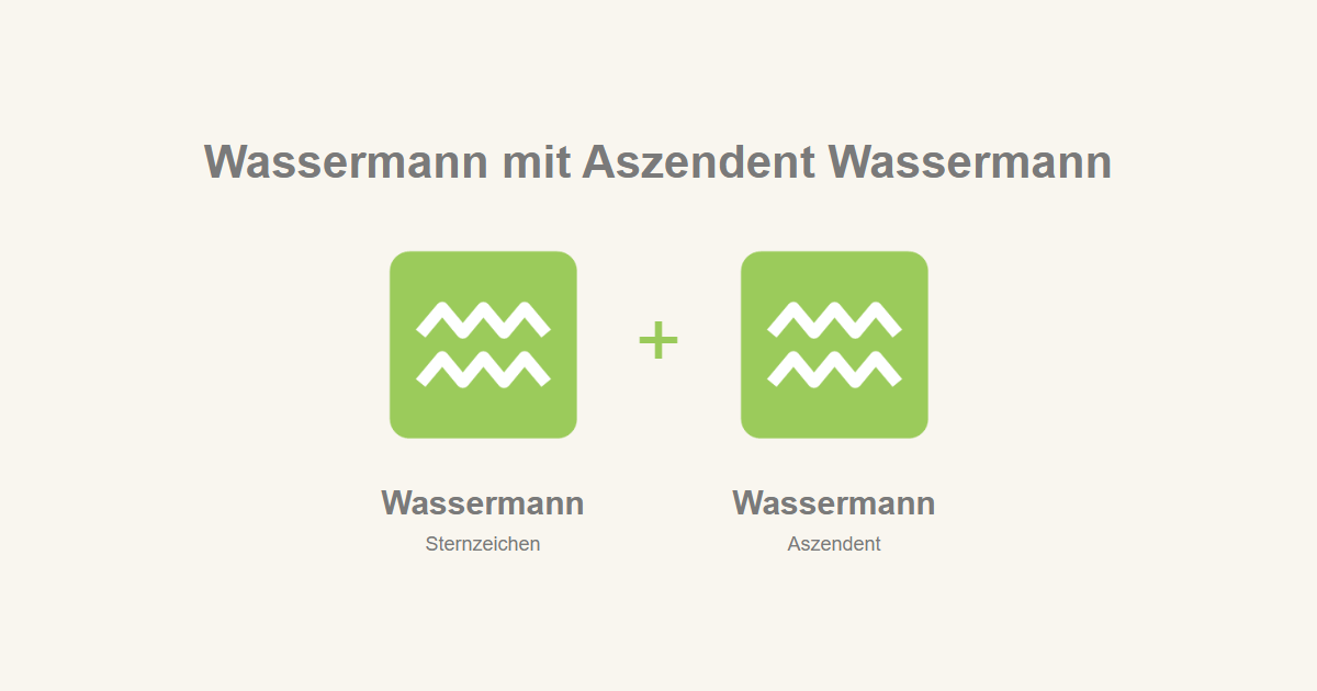Wassermann als Sternzeichen und Wassermann als Aszendent