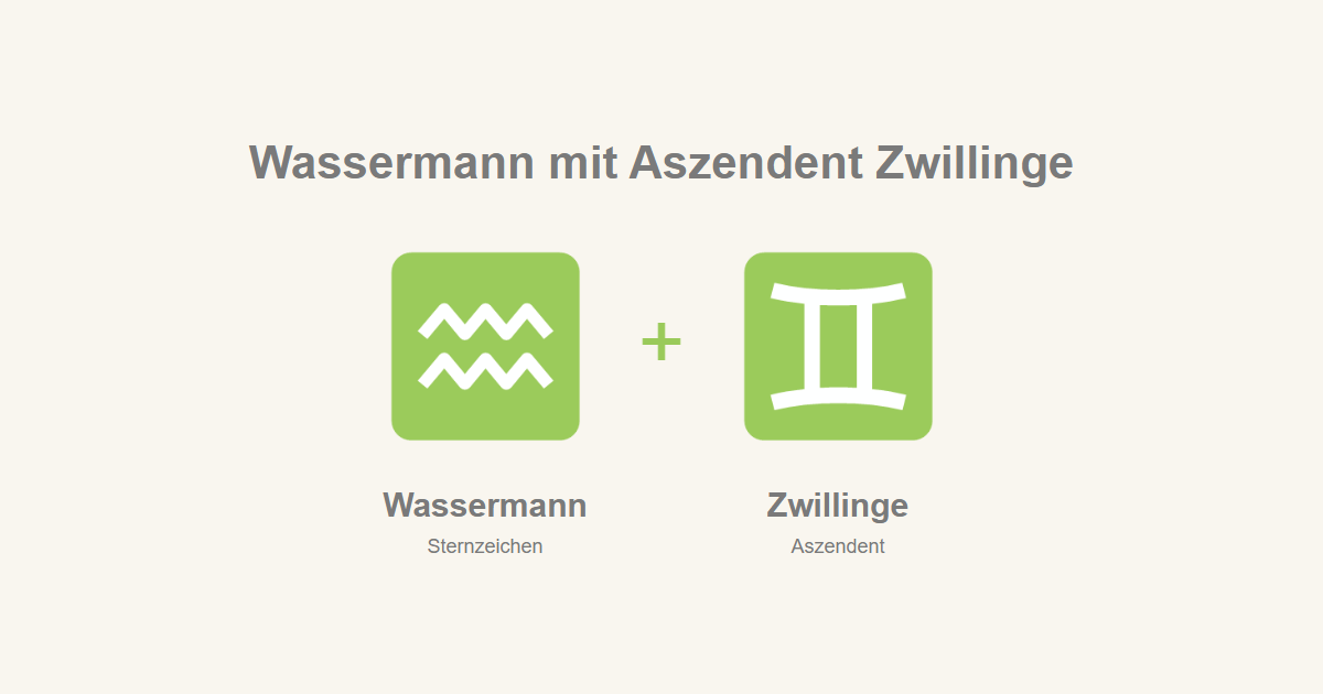 Wassermann als Sternzeichen und Zwillinge als Aszendent