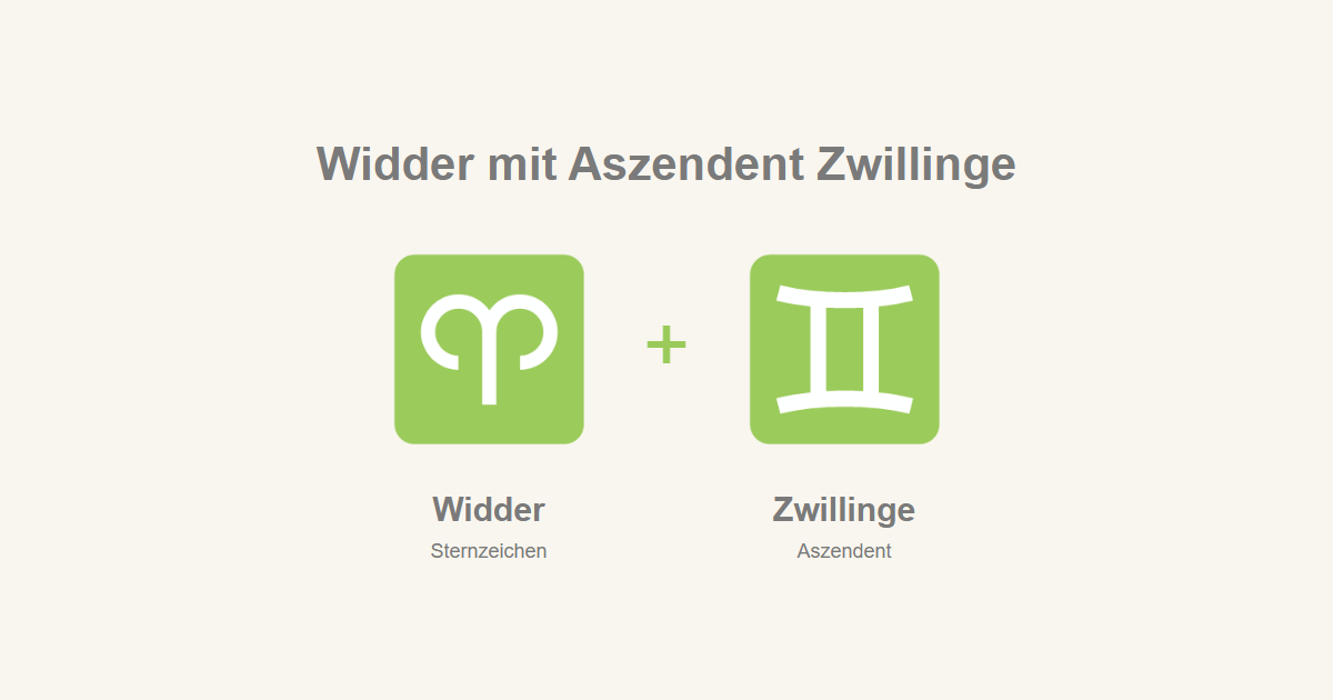 Widder als Sternzeichen und Zwillinge als Aszendent