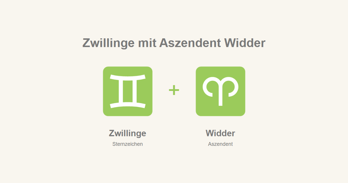 Zwillinge als Sternzeichen und Widder als Aszendent